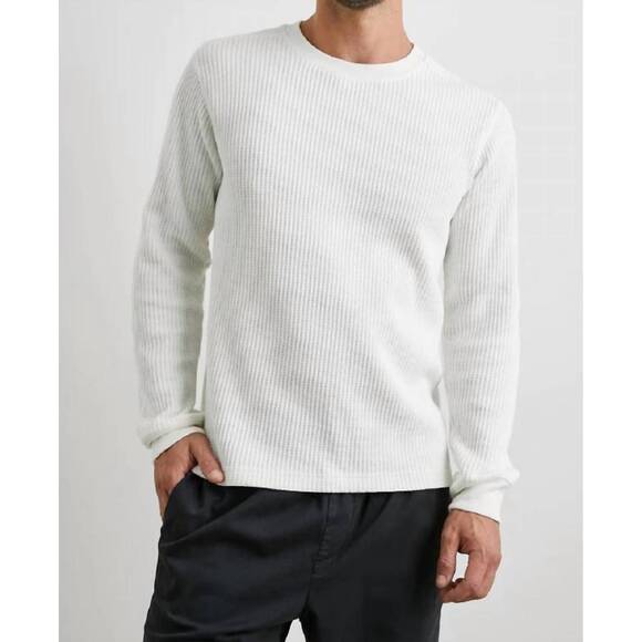 NEW RAILS wade thermal top in white